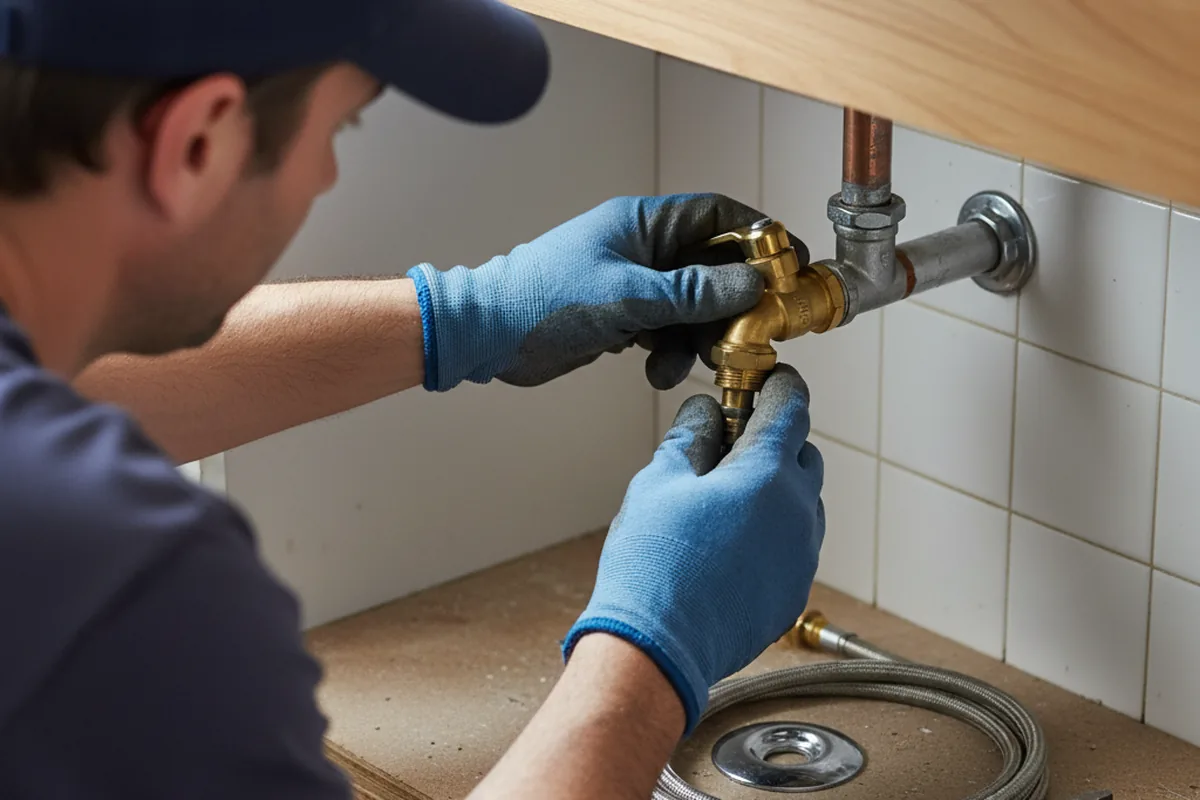 Shutoff valve and fitting work during Emergency Plumbing in West Union